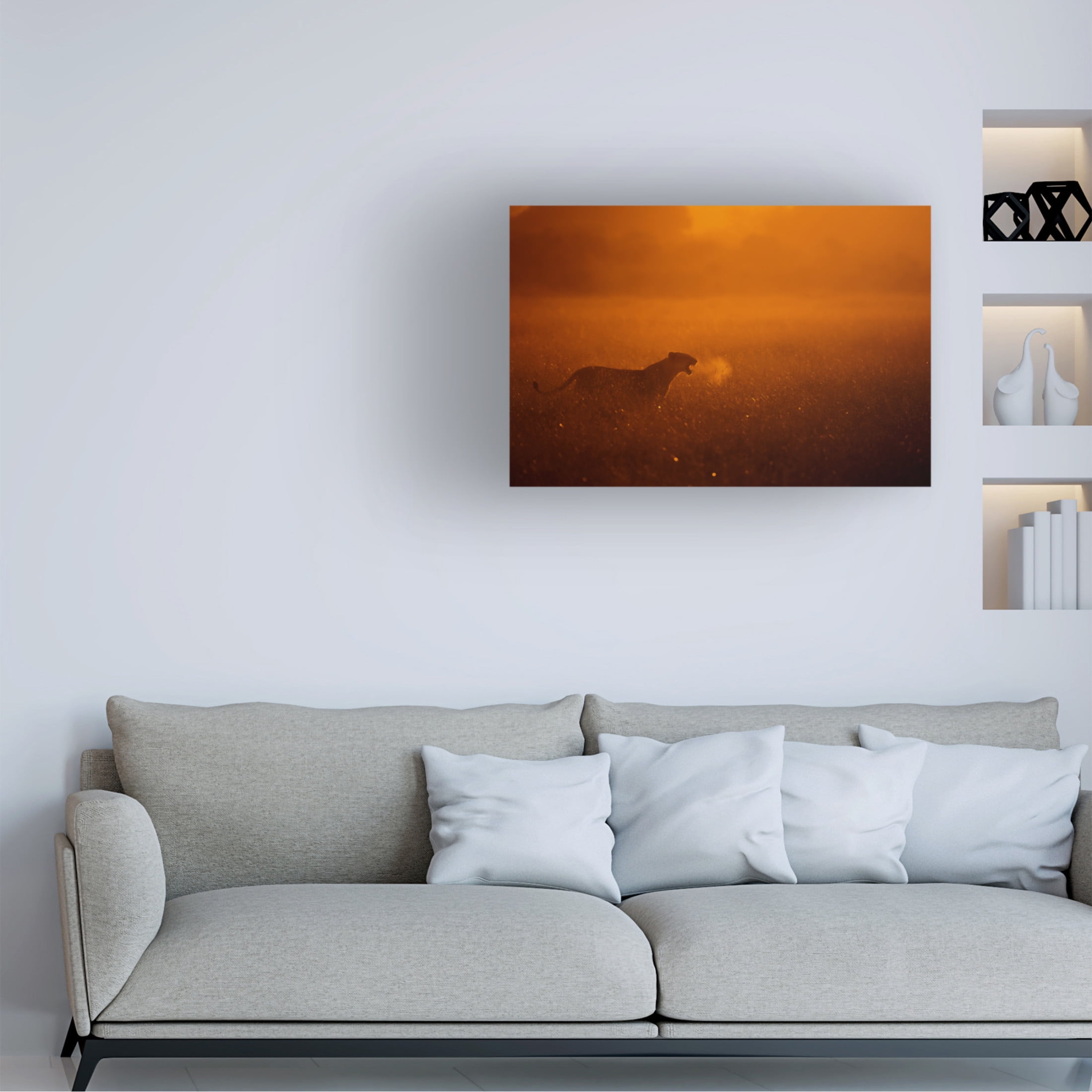 Canvas Wall Art - Mohammed Alnaser 'Puff' Wall Art for Living Room, Bedroom, or Office D?cor by Trademark Fine Art - 47 x 30 Inches