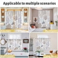thumbnail image 6 of Gray Shell Coral Kitchen Curtains 72 Inch Length, Coastal Summer Beach Nautical Ocean Grommet Top Bedroom Living Room Curtains, Light Filtering Cafe Curtain Drapes 2 Panels Set 104''x72'', 6 of 9