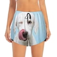 thumbnail image 4 of Lsque Puppy Licks Nose Printed Women's Running Shorts with Liner Pockets,Elastic Quick Dry Workout Athletic Gym Yoga Shorts,Womens High Waist Shorts-XX-Large, 4 of 9