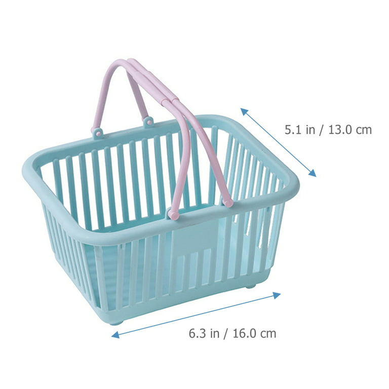 Hemoton 4Pcs Small Plastic Baskets with Handles for Bathroom Kitchen  Playroom Shopping 