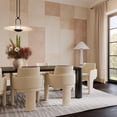 thumbnail image 2 of Leo Cream Vegan Leather Dining Chair, 2 of 6