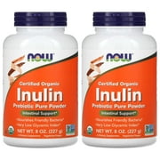Now Inulin Prebiotic Fos, 8-Ounces (Pack Of 2)