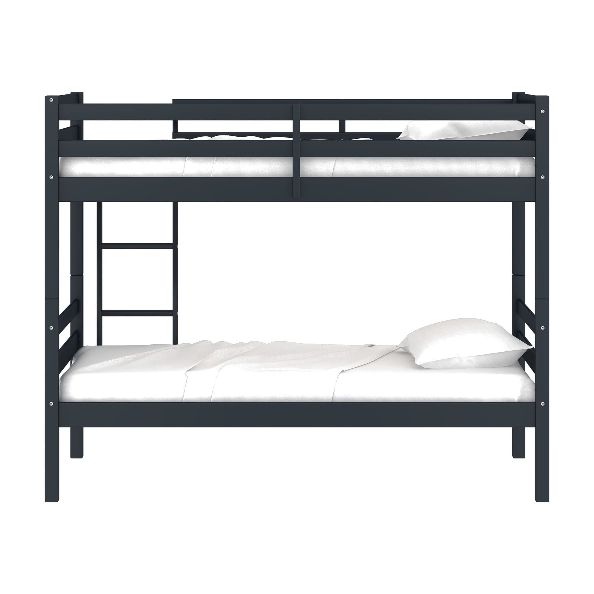 HH2Home Essentials Campbell Wood Twin over Twin Bunk Bed, Navy