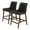 Black, variant on Ashcroft Helena Leather Upholstered Counter Stool in Black (Set of 2)