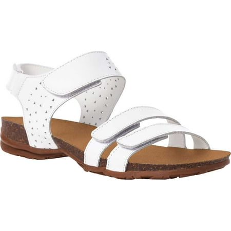 

Women s Propet Farrah Strappy Sandal White Leather 10 B