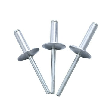 50 PCS LARGE FLANGE ALUMINUM POP RIVETS 3/16" X 3/4" BIG HEAD STEEL