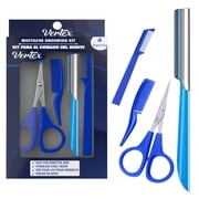 Mustache Scissors Beard Razor Grooming Comb Trimmer Movember Mens Straight Edge Beards Shaping Tool For Men Goatee Shaper