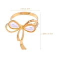 thumbnail image 2 of HOOWIFFY Bow Shape Napkin Holder Golden 6Pcs 1.7x1.7x1.3In, 2 of 8