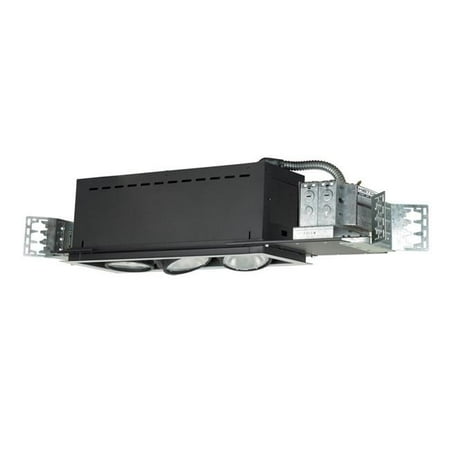 

Three Light Linear Metal Halide White Trim & Black Interior