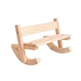 thumbnail image 3 of Elodie Doll Rocking Chair DIY Solid Wood Display Gifting Photography Prop Plush Toy 20x15x13cm, 3 of 7