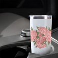 thumbnail image 5 of Rose 20oz Coffee Stainless Steel Mobile Tumblers, Vacuum Insulated Mug with Lid, Spill-Proof Travel Cup for Hot & Cold Drinks, for Coffee, Wine, Cocktails, Christmas, Spring, 5 of 6
