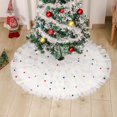 thumbnail image 4 of Christmas Tree Skirt White Tulle Color Ball Elegant Soft  Scene Layout Reusable Party Decoration  Tree Floor Mat Party Supplies, 4 of 10