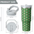 thumbnail image 4 of Christmas 30oz Handheld Travel Tumbler with Handle – Double Wall Stainless Steel Insulated Cup, Flip Straw Lid, Leak-Proof & BPA-Free for Hot and Cold Drinks – Durable Coffee & Juice Mug Black, 4 of 7