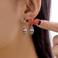 thumbnail image 4 of Yoyauz Acrylic Halloween Earrings Silver Black Skull Pendant Women's Earrings Fun Cute Ghost Halloween Holiday Costume Jewelry, 4 of 6
