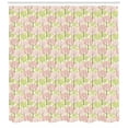 thumbnail image 3 of Ambesonne Tree Shower Curtain, Eastern Cherry Blooms, 69"Wx70"L, Pink Green White, 3 of 3