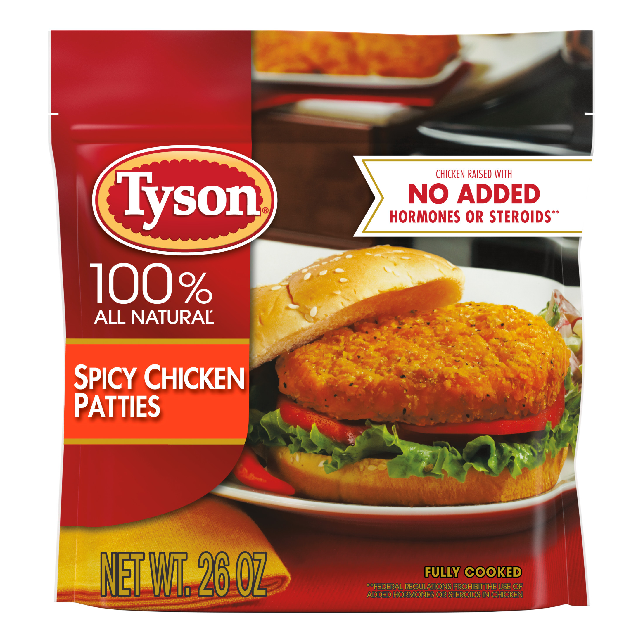 Tyson Fully Cooked And Breaded Spicy Chicken Patties 1 62 Lb Bag Tyson Fully Cooked And Breaded Spicy Chicken Patties 1 62 Lb Bag