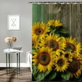 BCIIG Sunflowers Bathroom Decor Set with Hooks, Colorful Luxurious