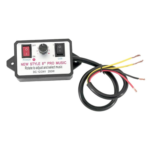 Caja de control del controlador de aire del camión del coche de 12V 24V, reemplazo de piezas de reparación de motocicletas 16 sonido