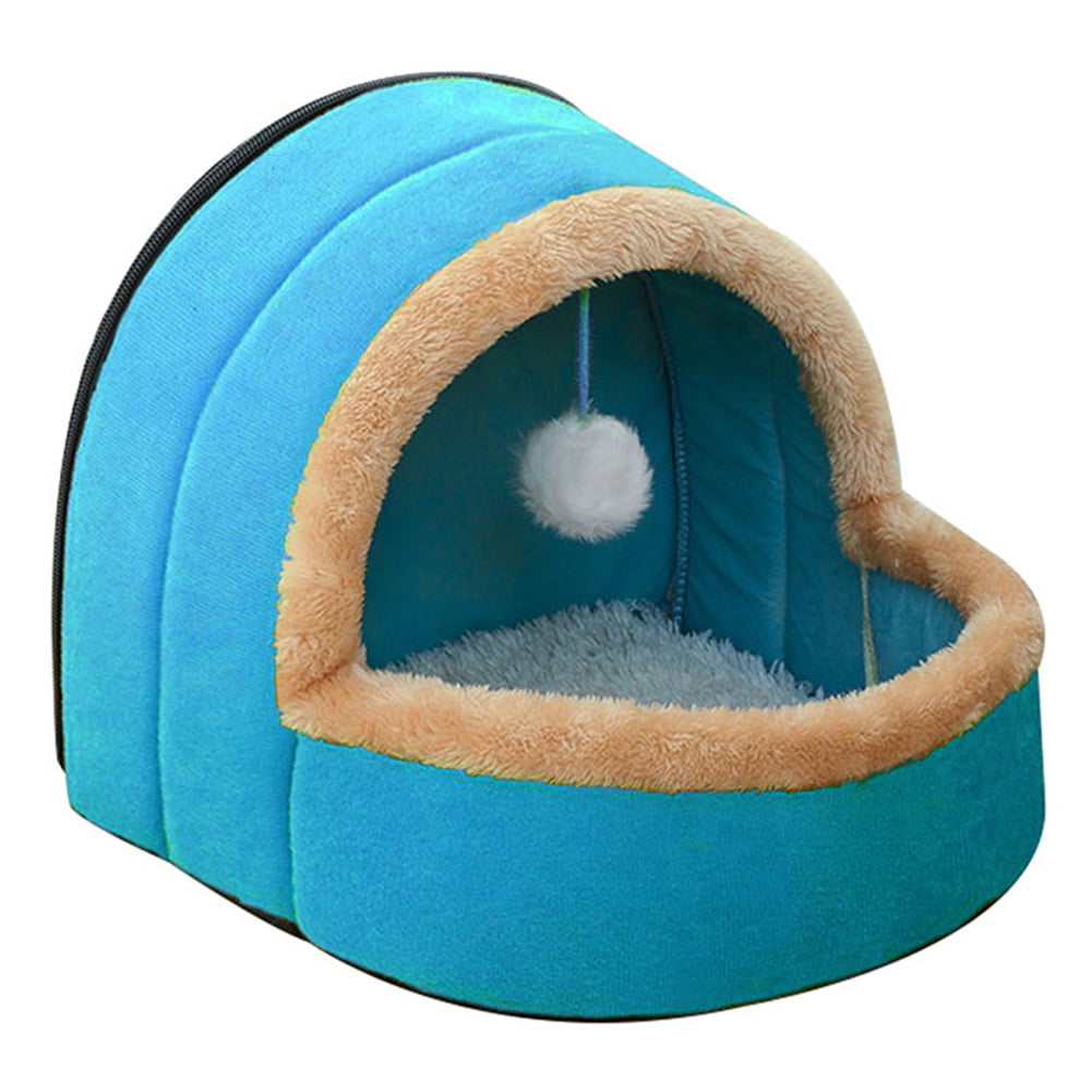 Pet Dog Cat Bed Cushion Winter Warm Mat Kennel Canva Stripe Pad Nest Crate House 