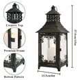 thumbnail image 3 of JHY DESIGN Black Metal/Tempered Glass Candle Lantern, 3 of 6