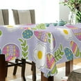 thumbnail image 3 of GZHJMY Easter Eggs Tablecloth, Rectangle Waterproof Washable Polyester Table Cover for Picnic Dinner Holiday Party Decor, 54 x 54 Inch, 3 of 7