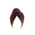thumbnail image 2 of Guardurnaity Turbante Hijab musulmán con nudo de 2 capas, gorro elegante con cubierta en espiral, gorro de cabeza ancha, gorros de moda, accesorios Sombreros Café, 2 of 6