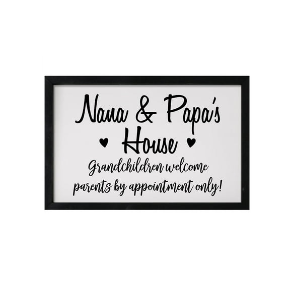 Grandparent Gifts Framed Shadow Box - Nana & Papa Welcome
