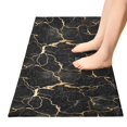 thumbnail image 6 of Bath Mat Soft Plush Non-Slip Absorbent Bathroom Rugs 39"x20" Black and Gold Marble, 6 of 8