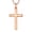 Rose gold, variant on Cross Necklace for Women 14K Gold Plated Dainty Large Cross Pendant Religious Christian Jewelry Faith Gift