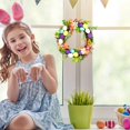 thumbnail image 5 of Honeeladyy Easter Wreath for Front Door, 7.87 Inches Cute Straw Handmaded Wreath with Bunny Eggs Flower, Easter Bunny Wreath for Wedding Outdoor Garden Front Door Wall Farmhouse Decor, 5 of 6