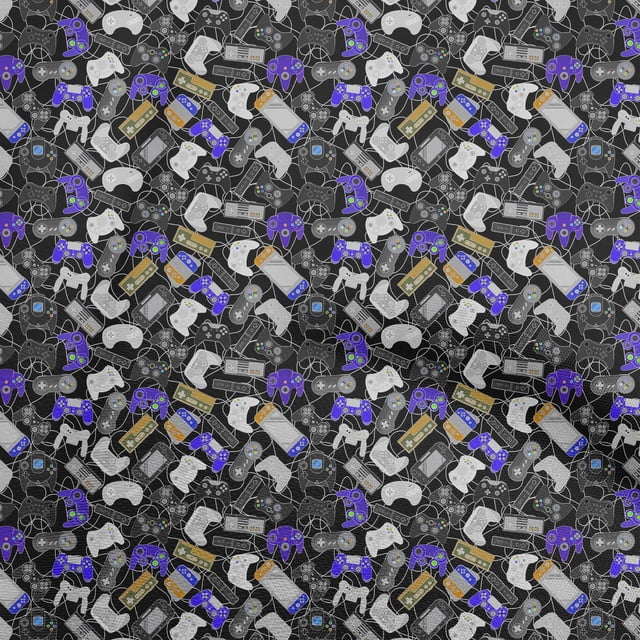 oneOone Silk Tabby Lapis Blue Fabric Kids Game Sewing Craft Projects Fabric Prints By Yard 42 Inch Wide