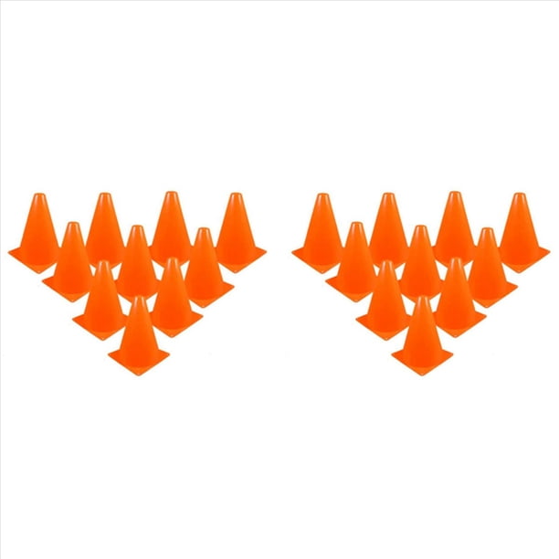 Conos de Tráfico de 20 Piezas - 7 Pulgadas de Conos de Actividad Deportiva de Fiesta Temática de Construcción Multipropósito para Entrenamiento de Fútbol