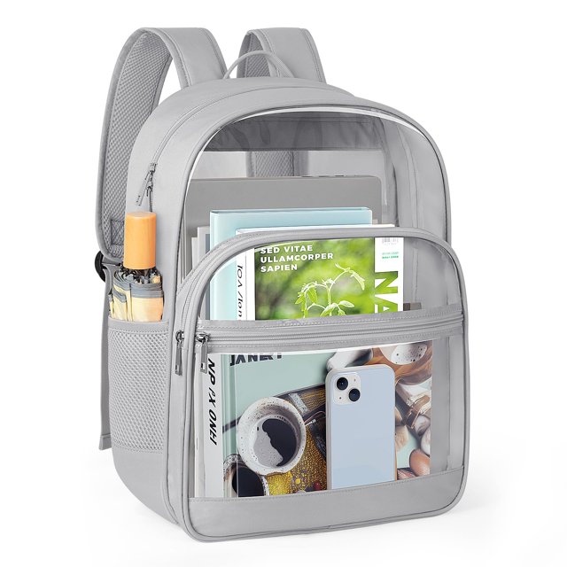 Mochila KIMNERPU Clear Heavy Duty Transparente Gris 30L