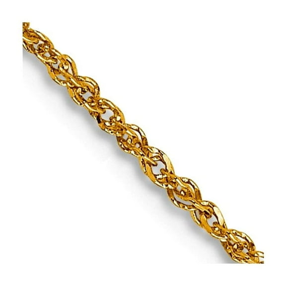 14k Solid Yellow Gold 1.1mm Ropa Chain Necklace 22 Inch Chain Necklace for Women and Men - 1.3 Grams