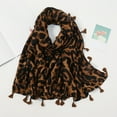 thumbnail image 2 of Yuanlong Womens Scarves Lightweight Leopard Printed Scarf With Tassels Shawls Wraps Streetwear Retro Fashion Neck Warmer, 2 of 5