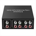 thumbnail image 3 of 4 Ports Bi-Directional Audio Switcher Box Audio Rotary Switch Plug Play Audio Splitter for TV Game Console Headphone,1 x Stereo Audio Switch,Black, 3 of 6