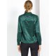 thumbnail image 5 of Allegra K Blusa Casual Volante Fruncido Botones Delanteros Manga Larga Camisa De Trabajo Para Mujer Verde Oscuro XL Unique Bargains Blusa, 5 of 6