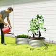 thumbnail image 5 of Set of 2 Raised Garden Bed, Metal Planter Box with Safety Edging, Easy-to-assemble Stock Tank 3'x3'x1.4' Silver, 5 of 12
