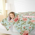 thumbnail image 4 of Homewish Retro Country Flower Bedding Comforter Set,Rustic Farmhouse Cabin Twin Comforter Sets,Pink Green Bedding Set For Girls Teens,Luxury Bedroom Decor Reversible,2-Piece, 4 of 8
