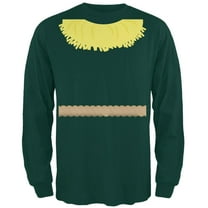 Halloween Scarecrow Costume Mens Long Sleeve T Shirt Forest Green X-LG
