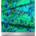 thumbnail image 3 of Soimoi Green Rayon Fabric Colorful Butterfly Print Fabric by Yard 56 Inch Wide, 3 of 5