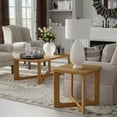 thumbnail image 3 of 24" Soild Wood End Tables Square Modern Side Table Natural Color, 3 of 6