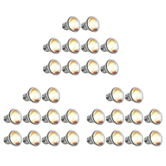 30PCS Reptile Lamp Bulb Turtle Basking UV Light Bulbs Heating Light Full Spectrum Sunlamp for Amphibians,50W,30 x Heating and insulation bulb