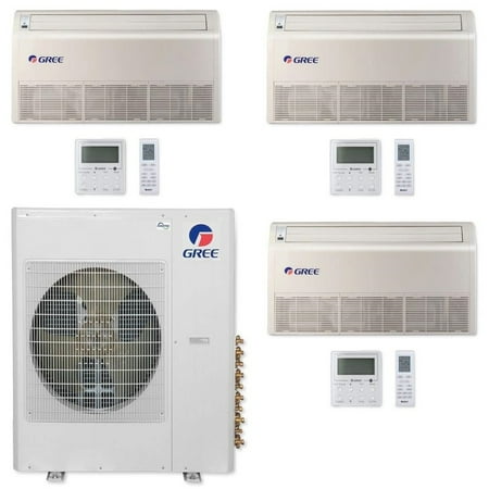 

GREE Multi Gen2 Series 36 000 BTU 3-Zone Universal Floor/Ceiling 9K+9K+18K Ductless Mini-Split System