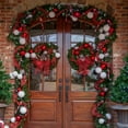 thumbnail image 3 of 24" Red Sleigh Sequoia Fir Commercial-Grade Artificial Unlit Christmas Wreath, 3 of 7