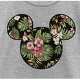 thumbnail image 2 of Girl's Mickey & Friends Floral Face Graphic Tee Athletic Heather Medium, 2 of 5