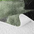 thumbnail image 5 of Erosebridal Lime Square Abstract Bed Spread Queen for Women Men, Brush Stroke Block Queen Coverlet Set, 3pcs, 5 of 7