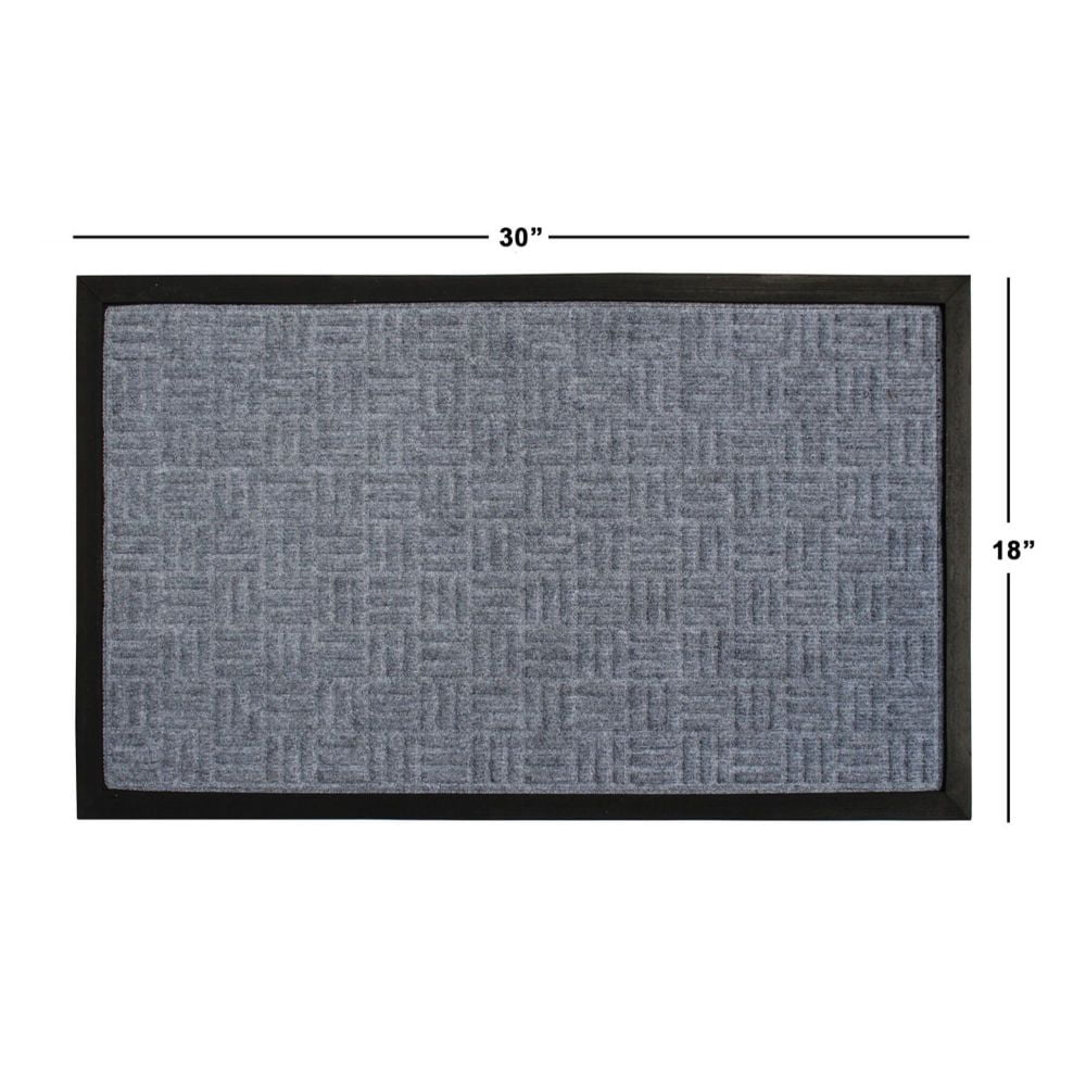 RugSmith Moulded Rubber Poly Patterned Outdoor Doormat, 18" x 30"