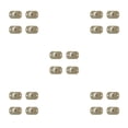 thumbnail image 1 of Monstrate Caja de almacenamiento de ruedas Universal con polea adhesiva, 4 Uds., contenedor deslizante, rodillo giratorio de bajo ruido, rueda portátil Type2 NO2 Monstrate CBP018897, 1 of 6