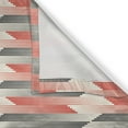 thumbnail image 6 of Ambesonne Modern Valance & Curtain, Geometric Grid Lines, 55"x30", Charcoal Grey Scarlet, 6 of 6